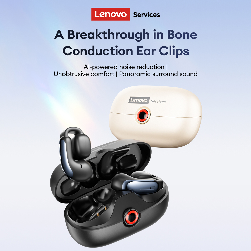 Wireless Earbuds Tws - Lenovo LES-108 condução óssea tws clipes