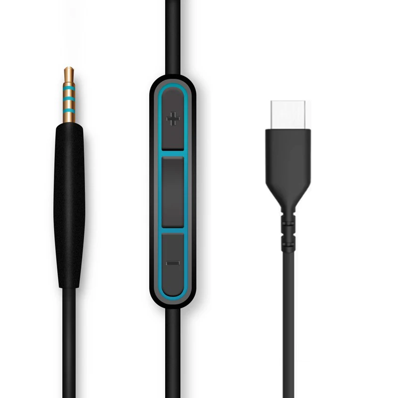 Wired Earphone Mic - Cabo USB C para 2,5 mm
