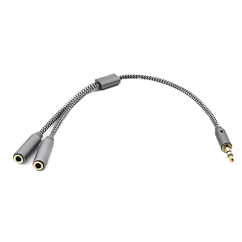 Earphone Splitter Jack - 1 peça 3.5mm divisor de áudio