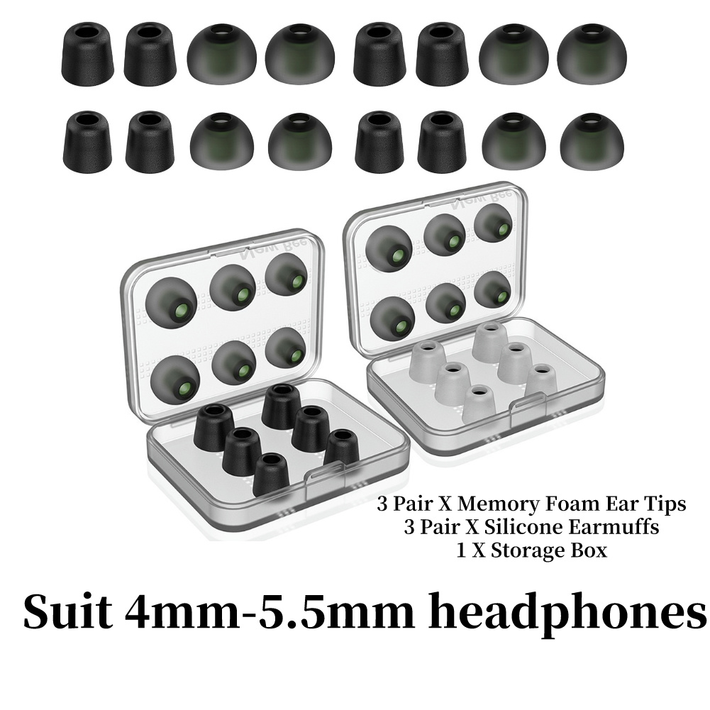 Earphone Foam Tip - Confortável Memória Espuma Orelha Dicas, Ruído