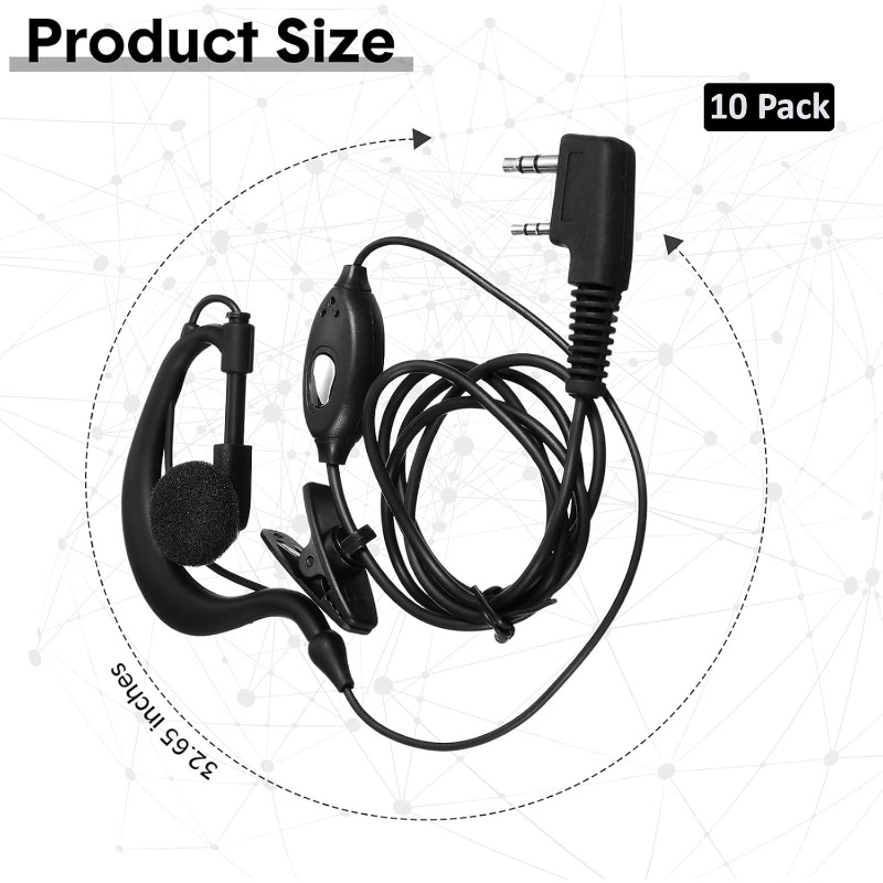 10 Fones de Ouvido Walkie Talk - Wired Earphone Mic avaliação e preço