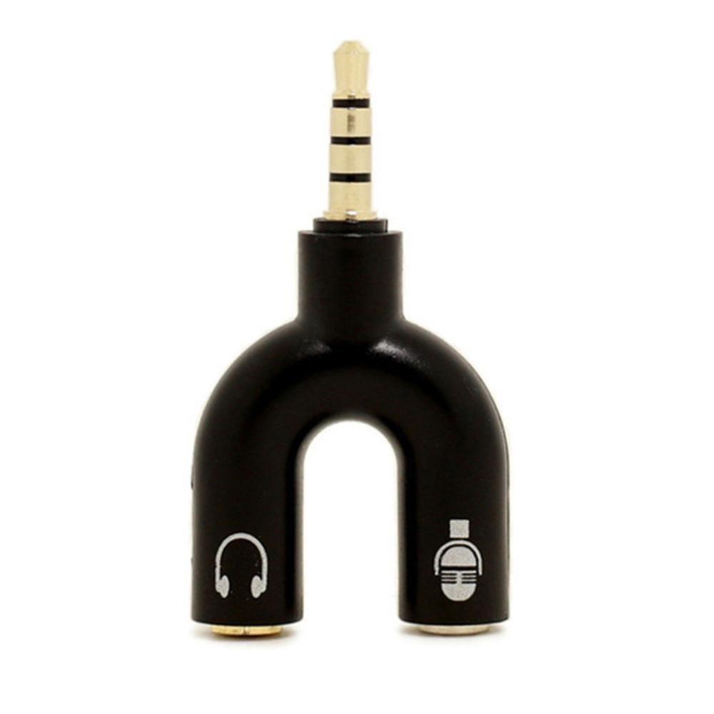 1pc duplo 3.5mm tipo u adaptad - Earphone Splitter Jack avaliação e preço