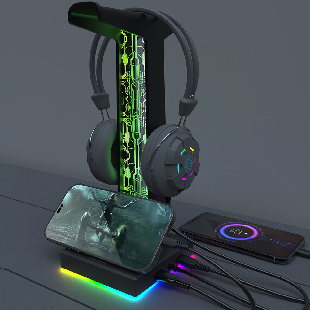 RGB Gaming Headphone Stand, Du - Gaming Headset Rgb avaliação e preço